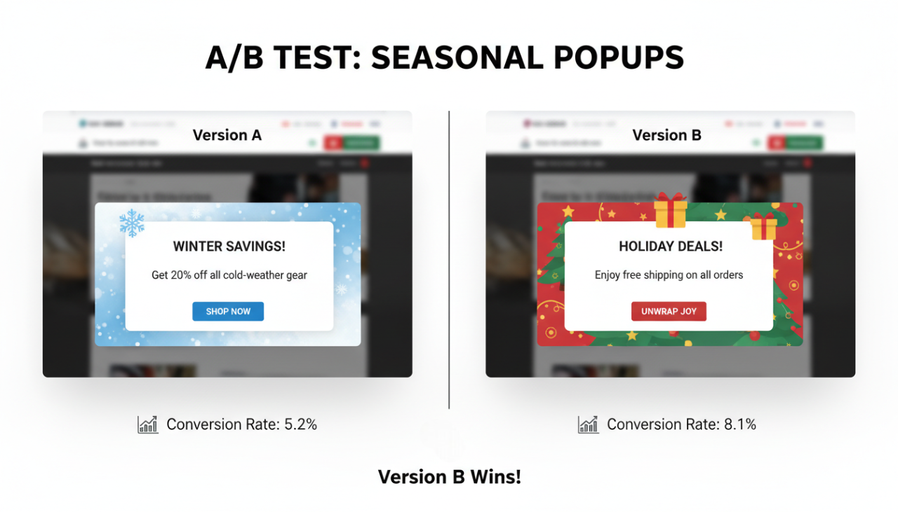 A/B Testing for Seasonal Popups: Refining Strategies