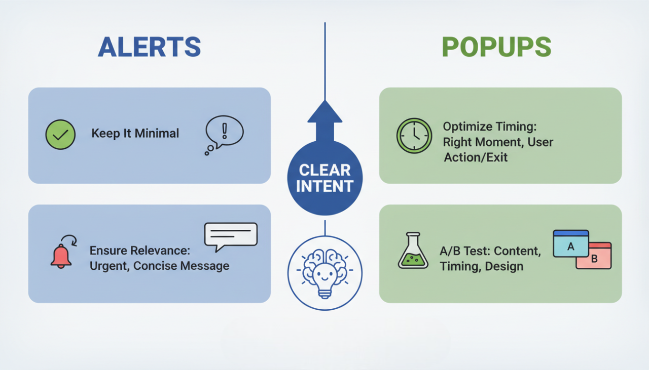 Best Practices for Using Alerts and Popups