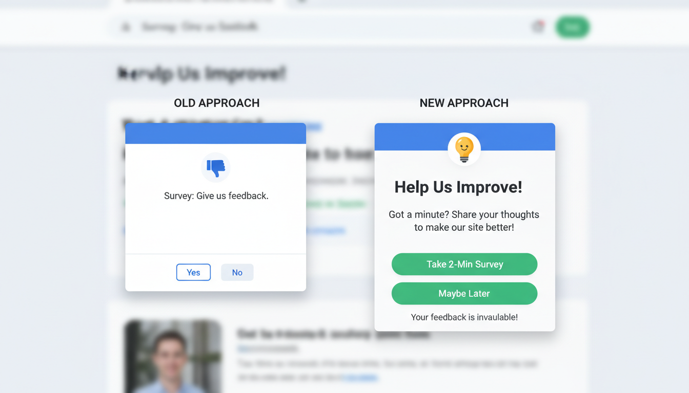 Crafting Compelling Content for Survey Popups