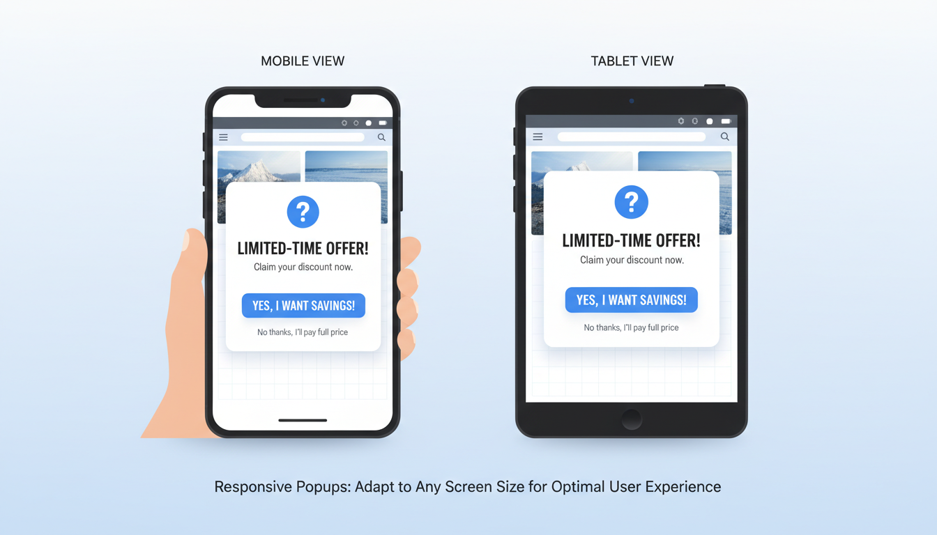 Design Principles for Mobile Responsive Popups