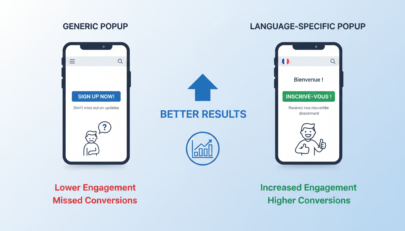 Benefits of Language-Specific Popups