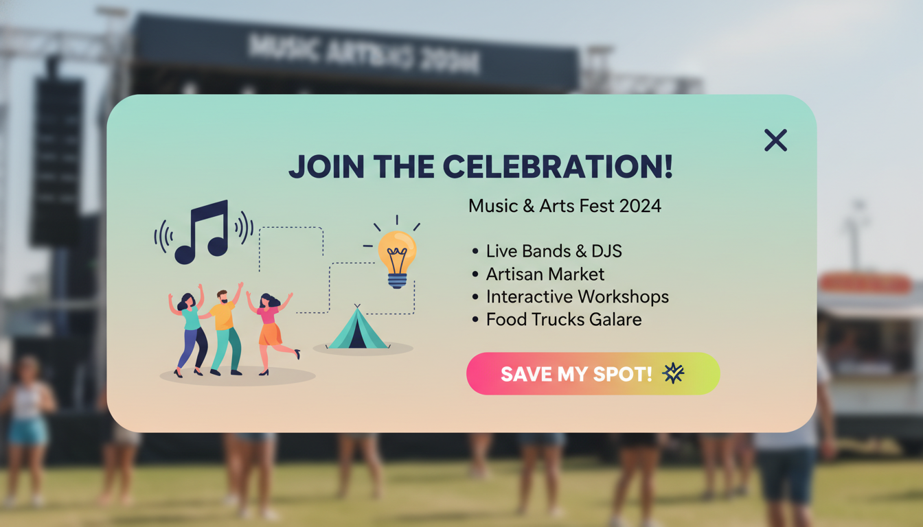 Promoting Event Registration with Popups