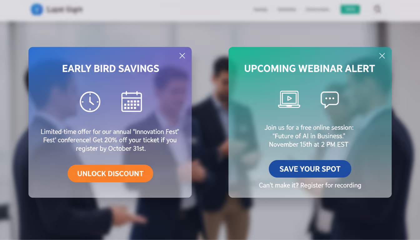 Designing Effective Event Promotion Popups