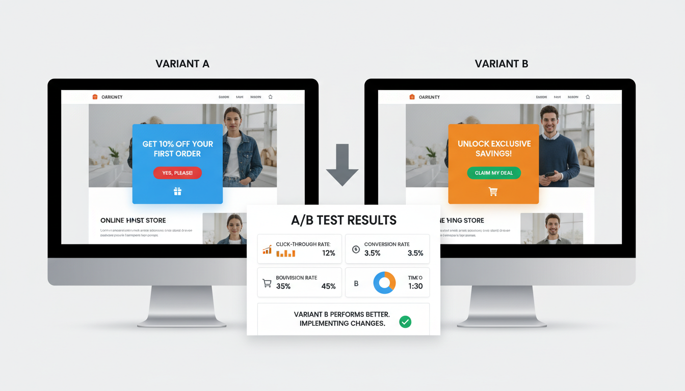 A/B Testing Page Redirect Popups