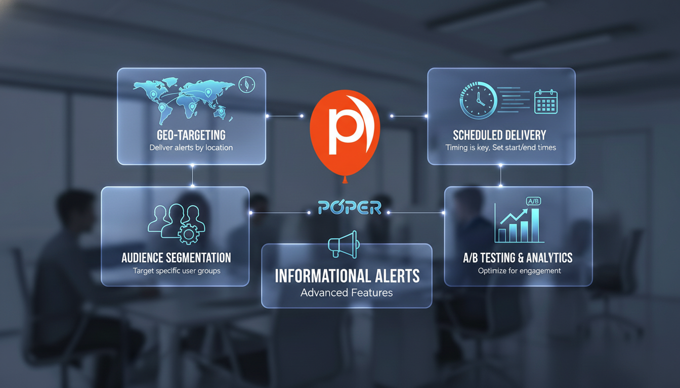 Advanced Features in Poper for Informational Alerts
