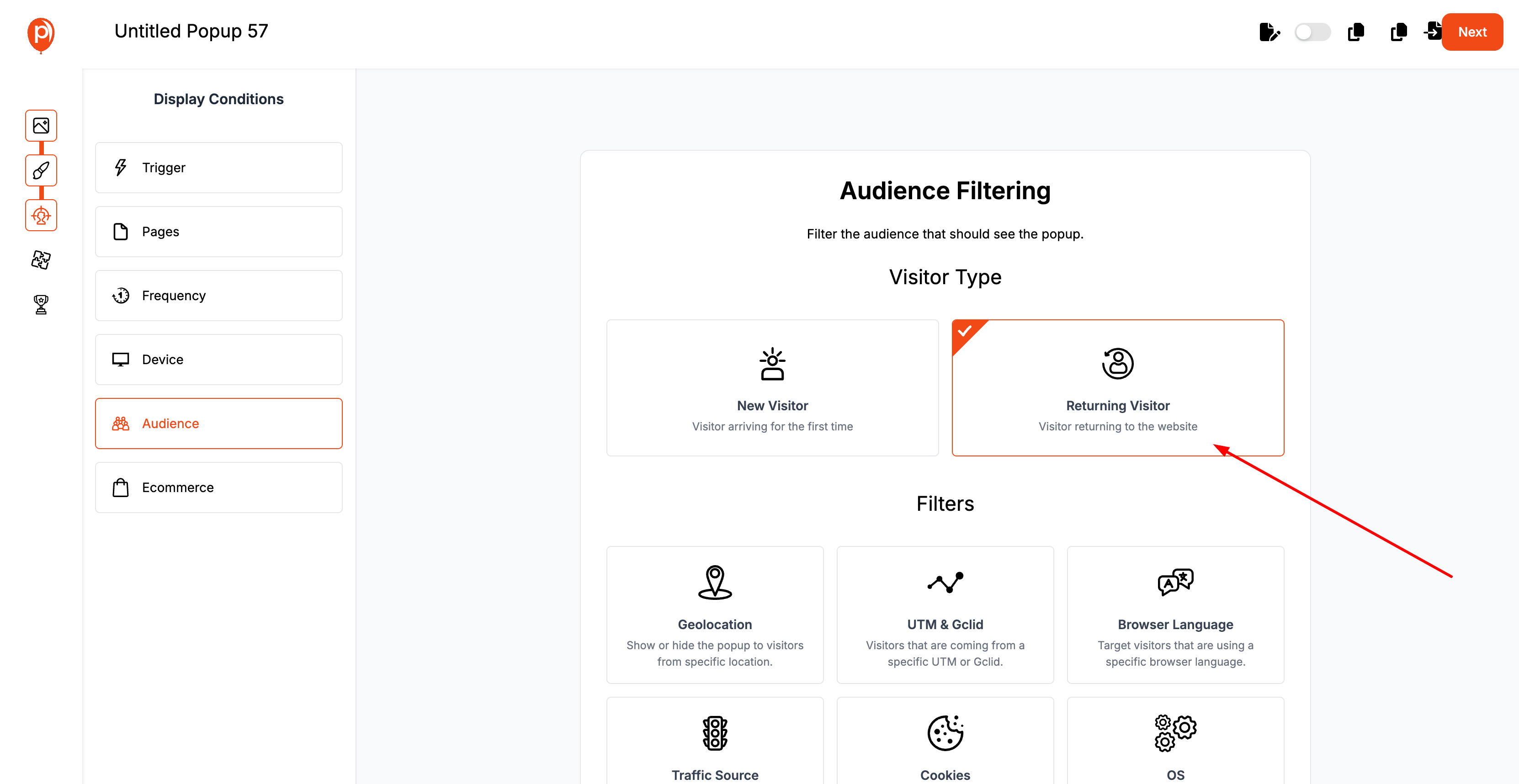 Step 5: Setting Up Audience Filtering