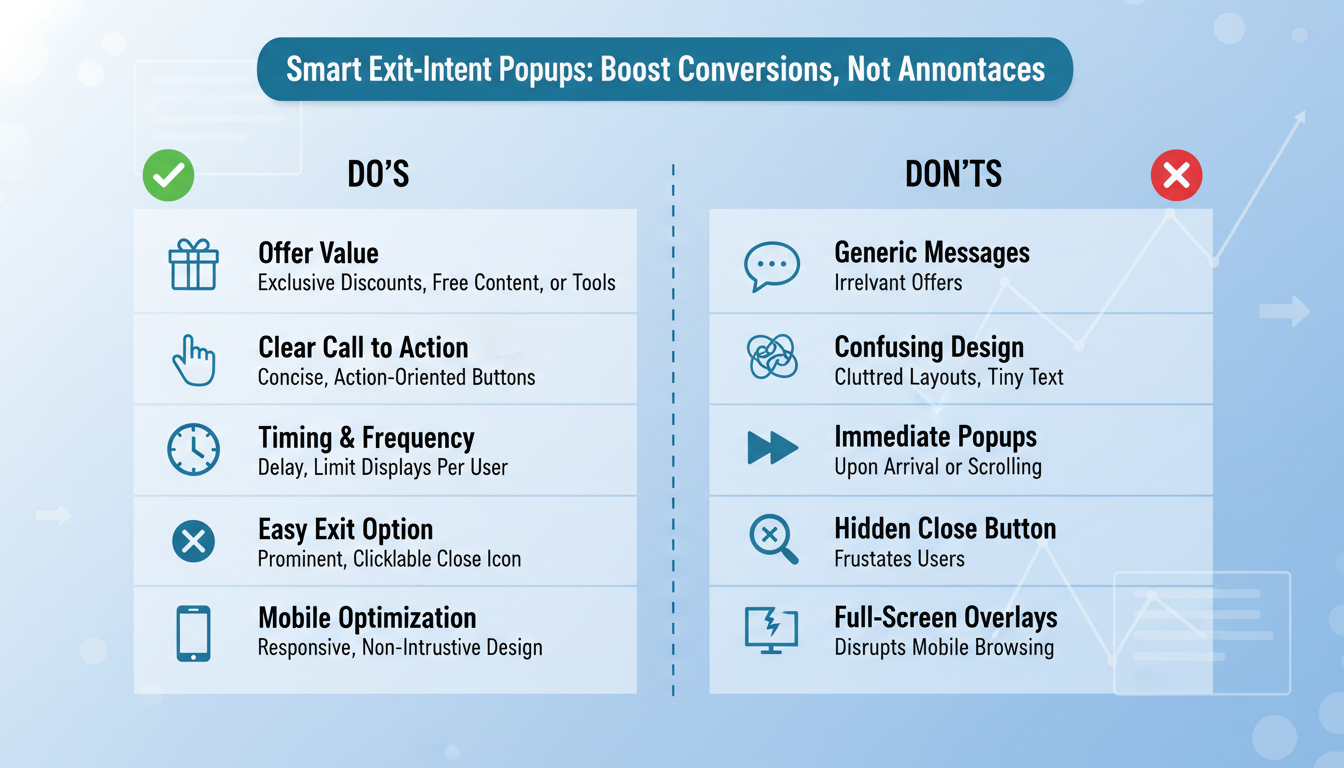 Best Practices for Exit-Intent Popups