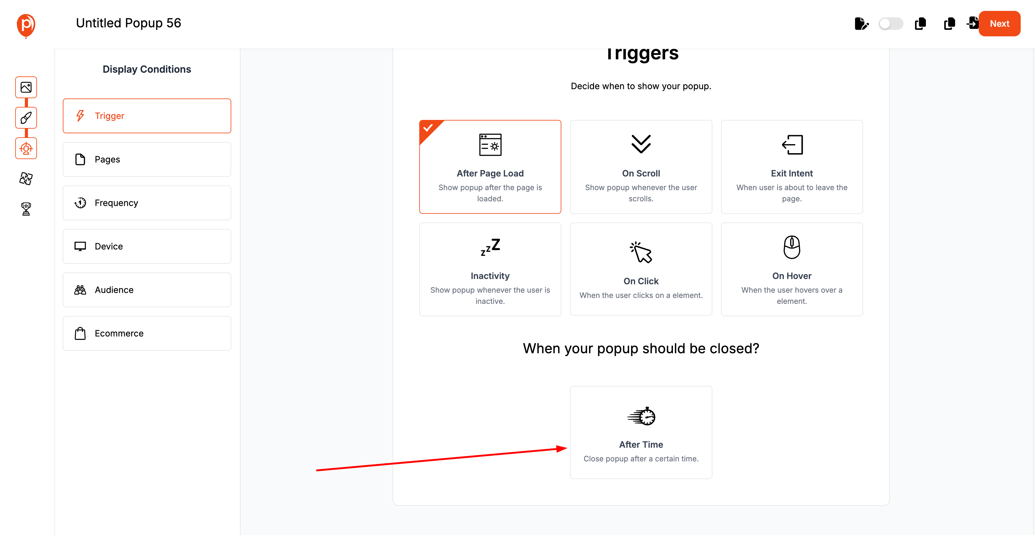 Configure Display Triggers
