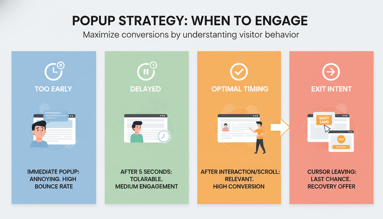 Strategic Timing for Displaying Popups