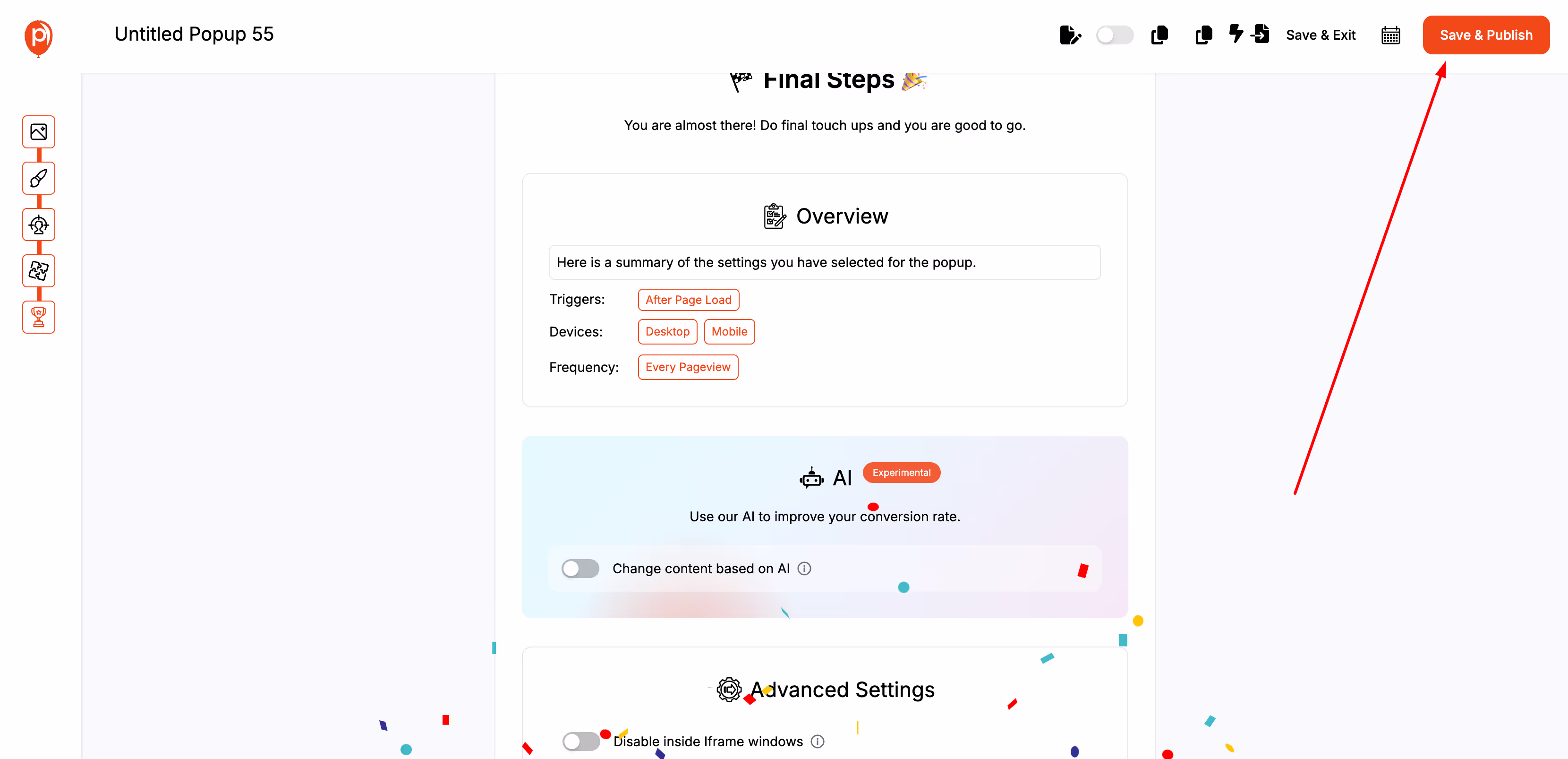Finalizing and Publishing