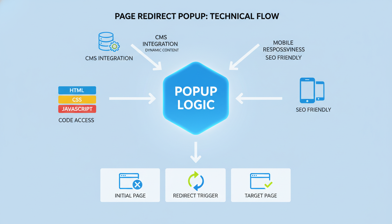 Technical Setup for Page Redirect Popups
