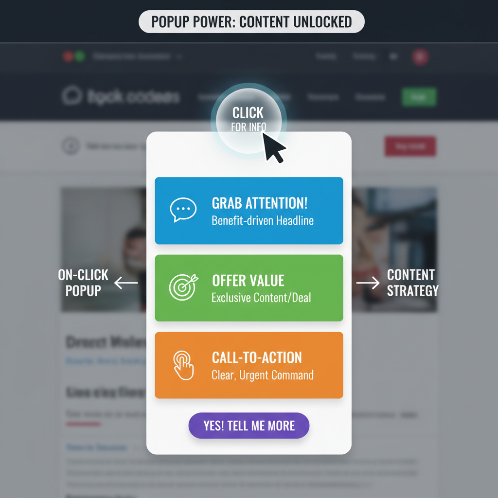 Content Strategies for On-Click Popups