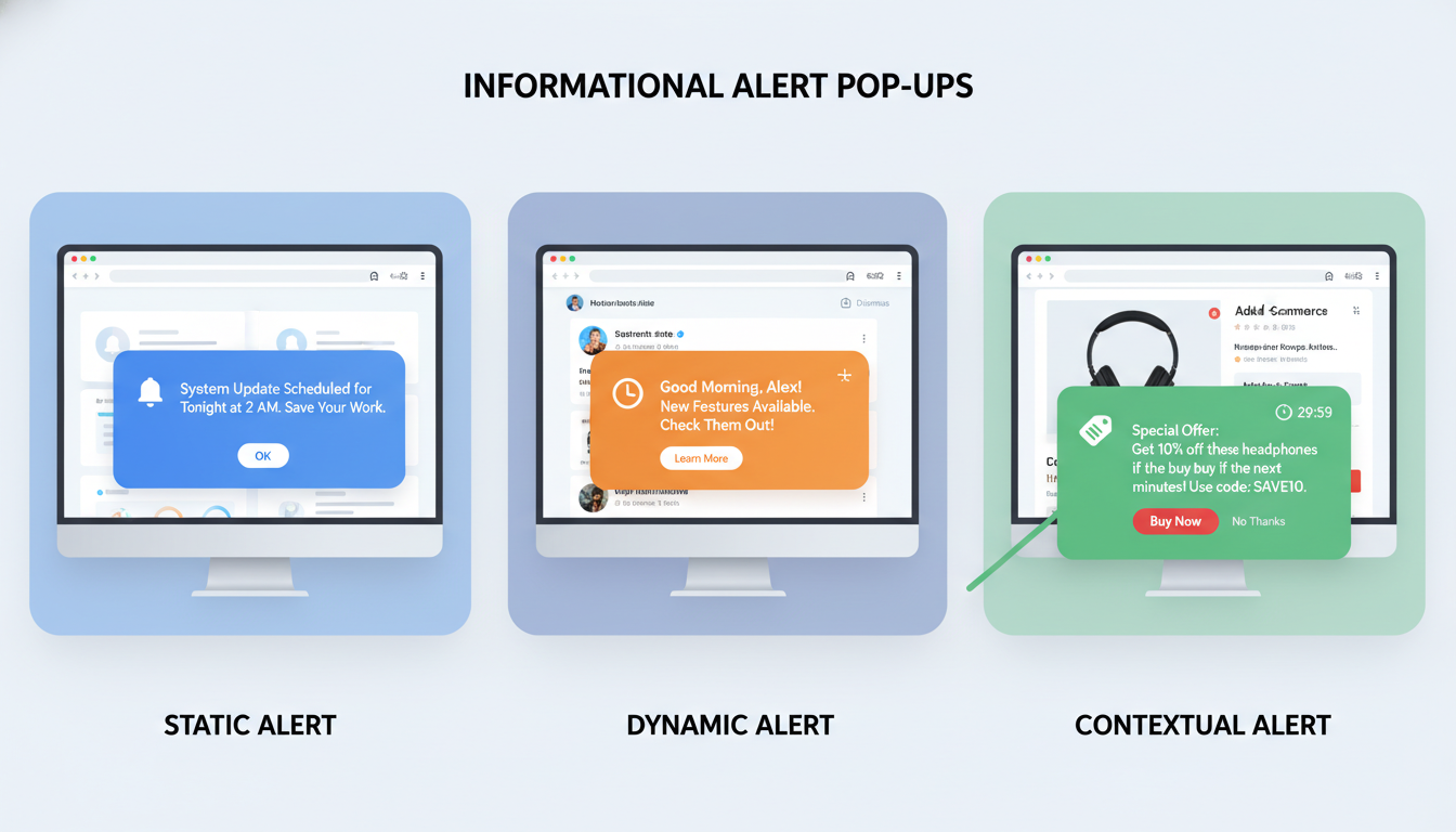 3 Types of Informational Alert Popups