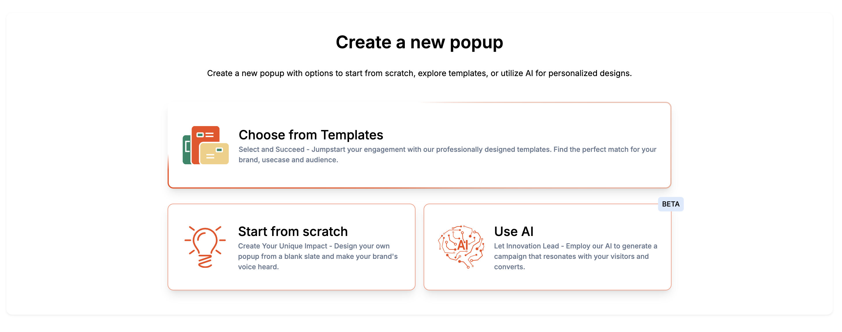 choose how to create your popup choose how to create your popup