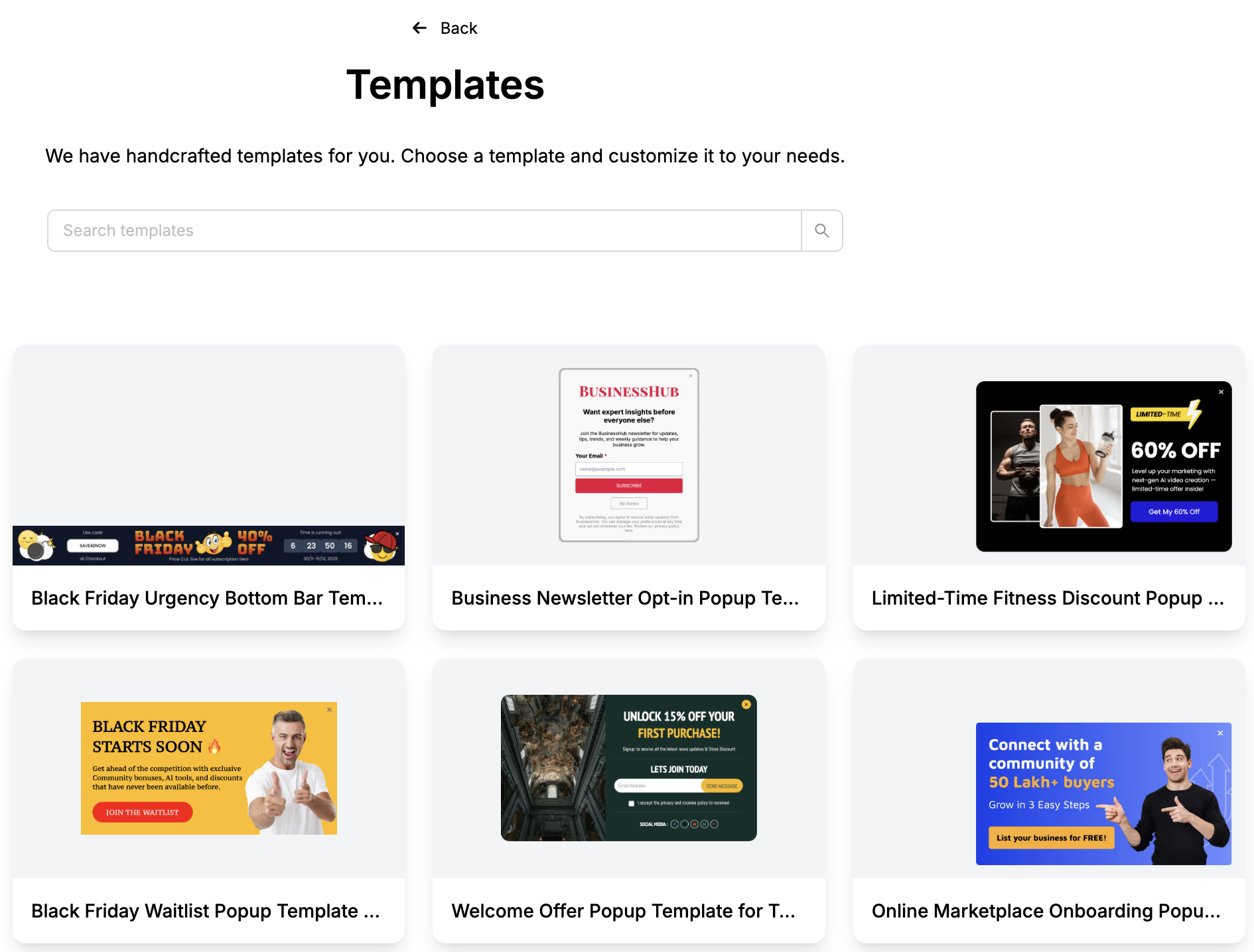 Selecting and Customizing a Template