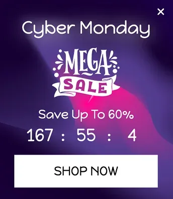 Welcome Popup with Cyber Monday Countdown
