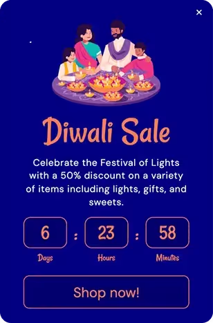Limited-Time Diwali Sale Countdown