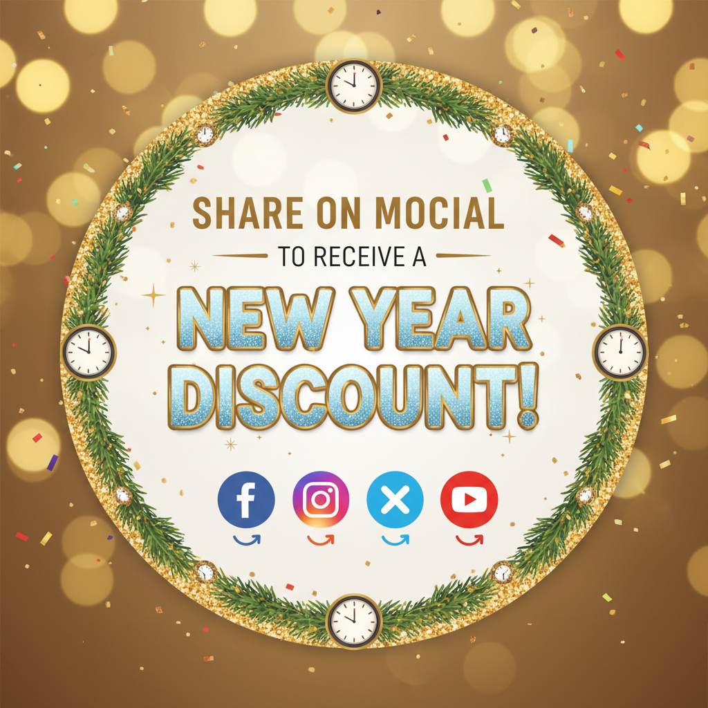 Share on Social Media to Receive a New Year Discount