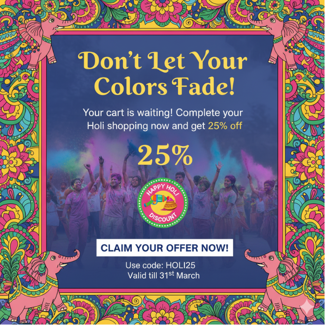 Cart Abandonment Popup with a Holi Discount Offer