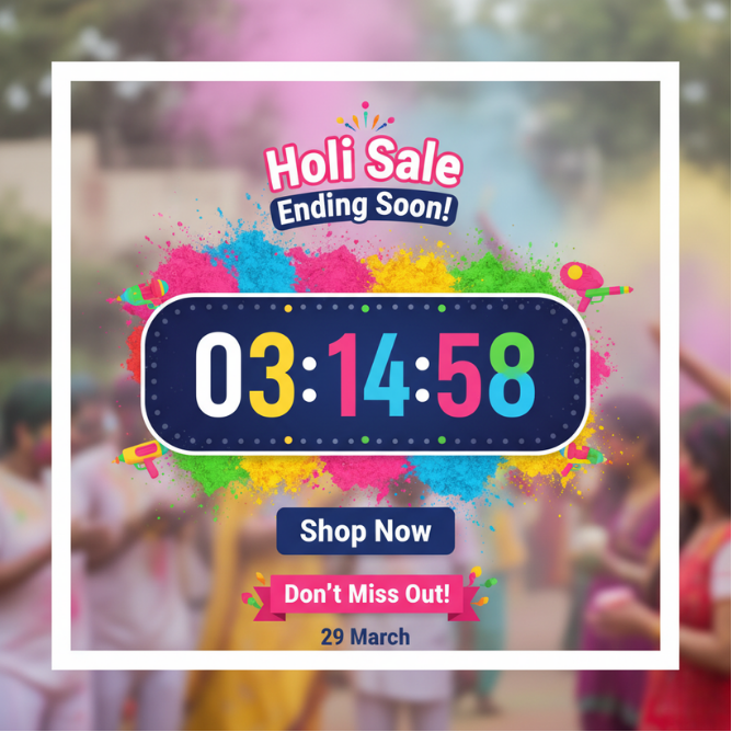 Countdown to Holi Sale Ending Soon Popup