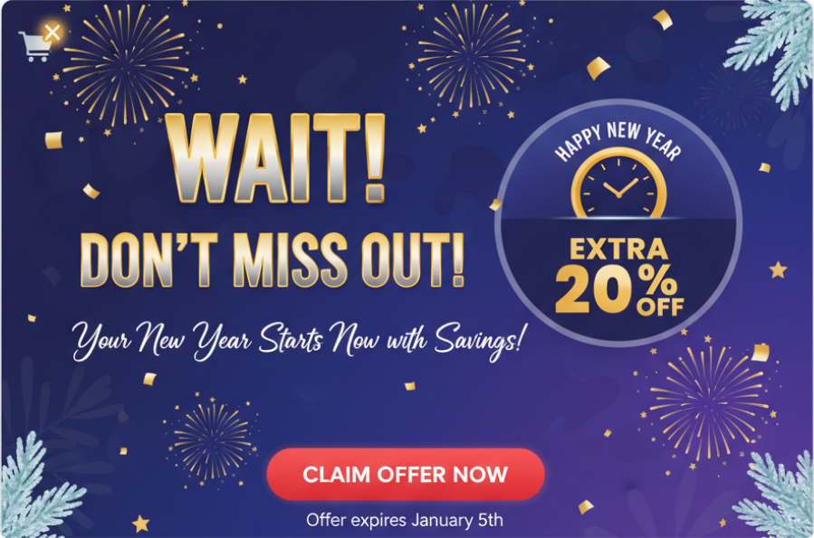 Prevent Cart Abandonment with a New Year’s Offer