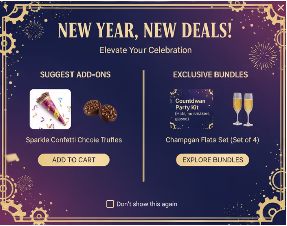 Suggest Add-Ons or Bundles Related to New Year Products