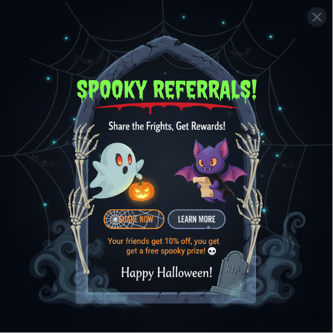 Spooky Referral Popup