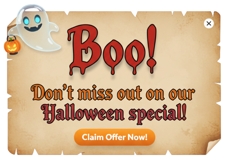 “Boo!” Popup for Delayed Engagement