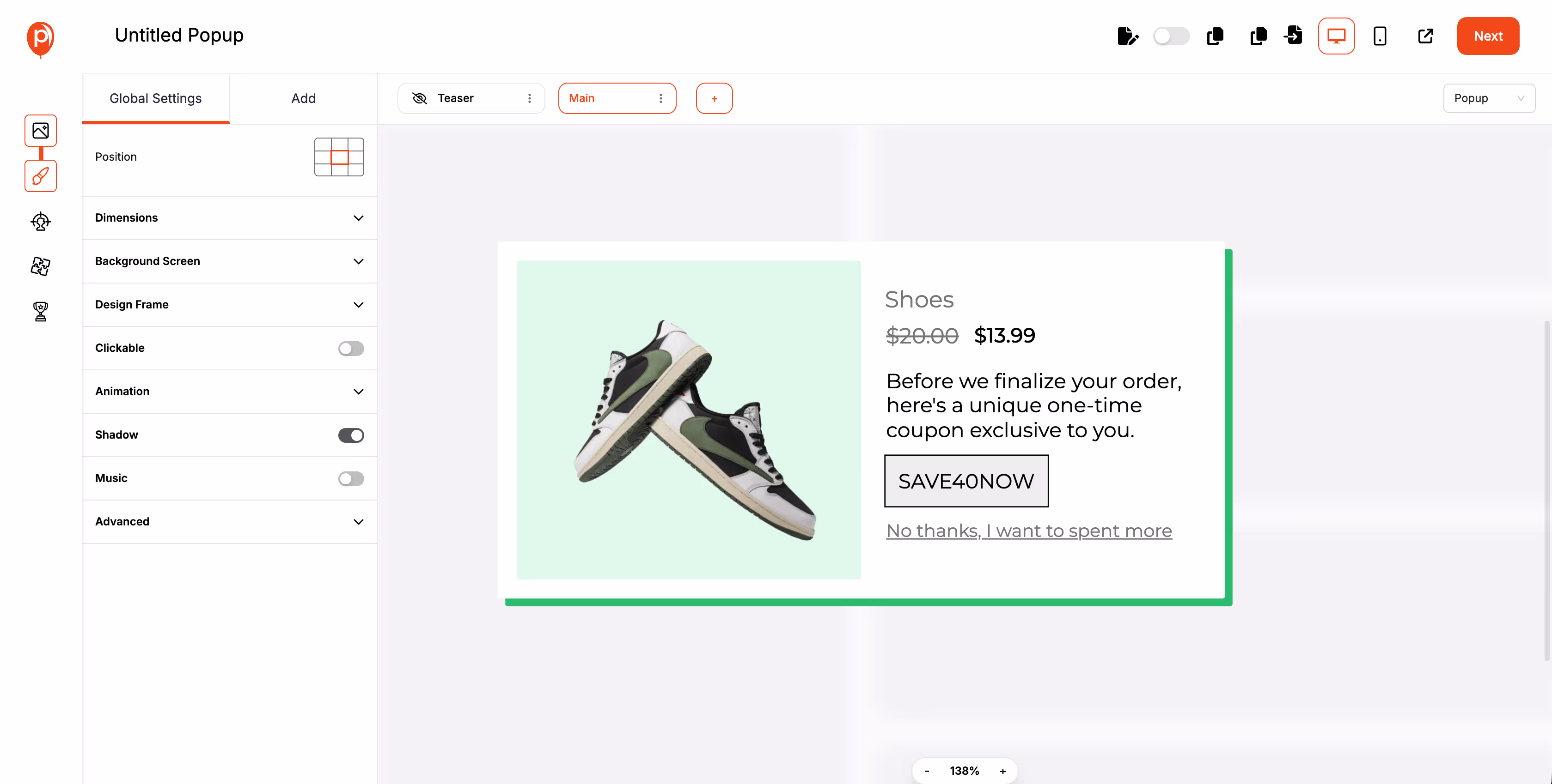 Customize the Headline, Message, and Visuals
