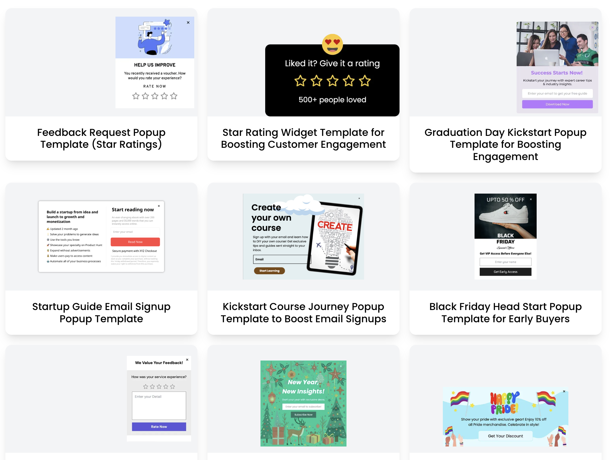 Choose a Rating Template