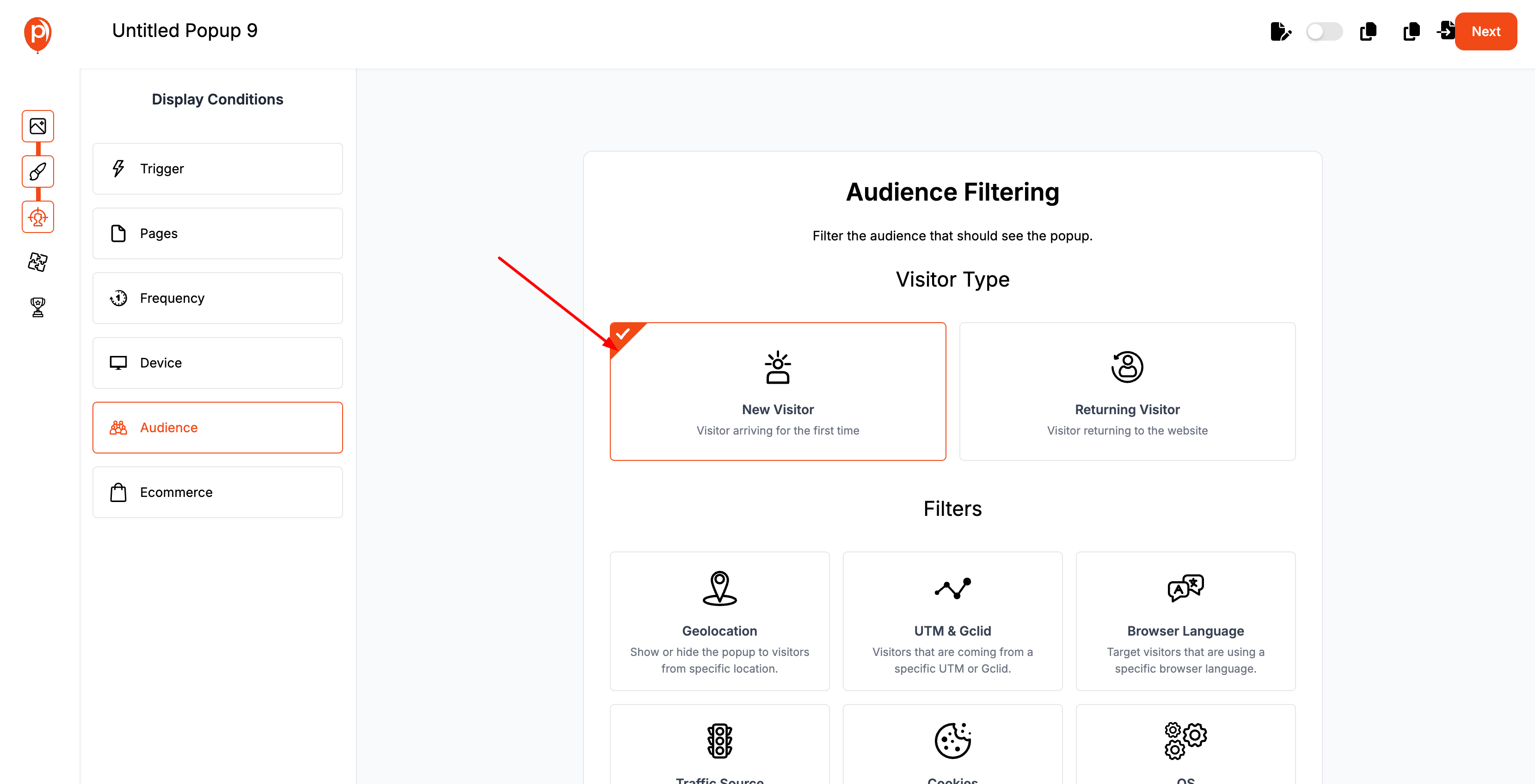 Setting Targeting Options