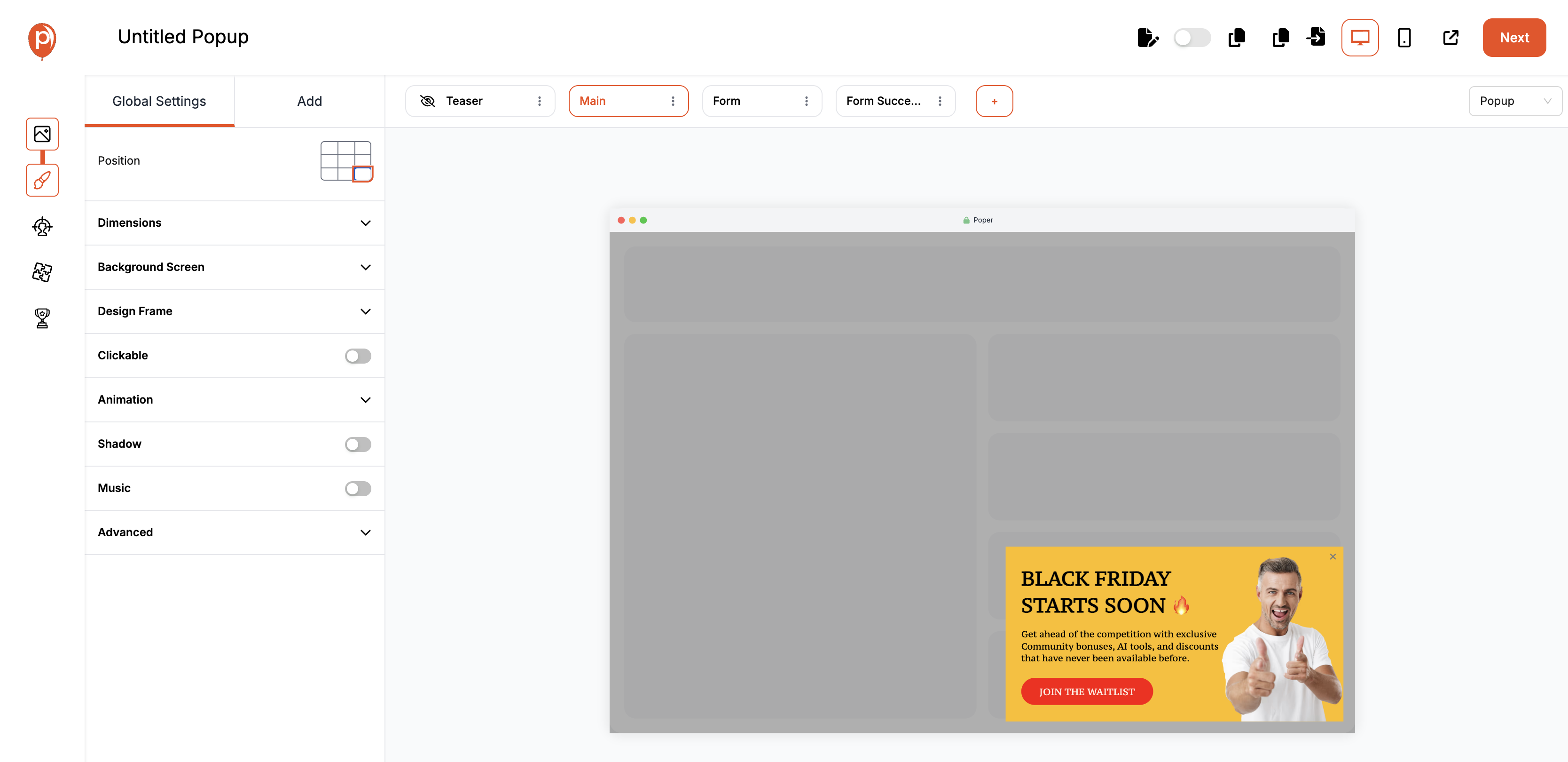 Create a Sticky Popup