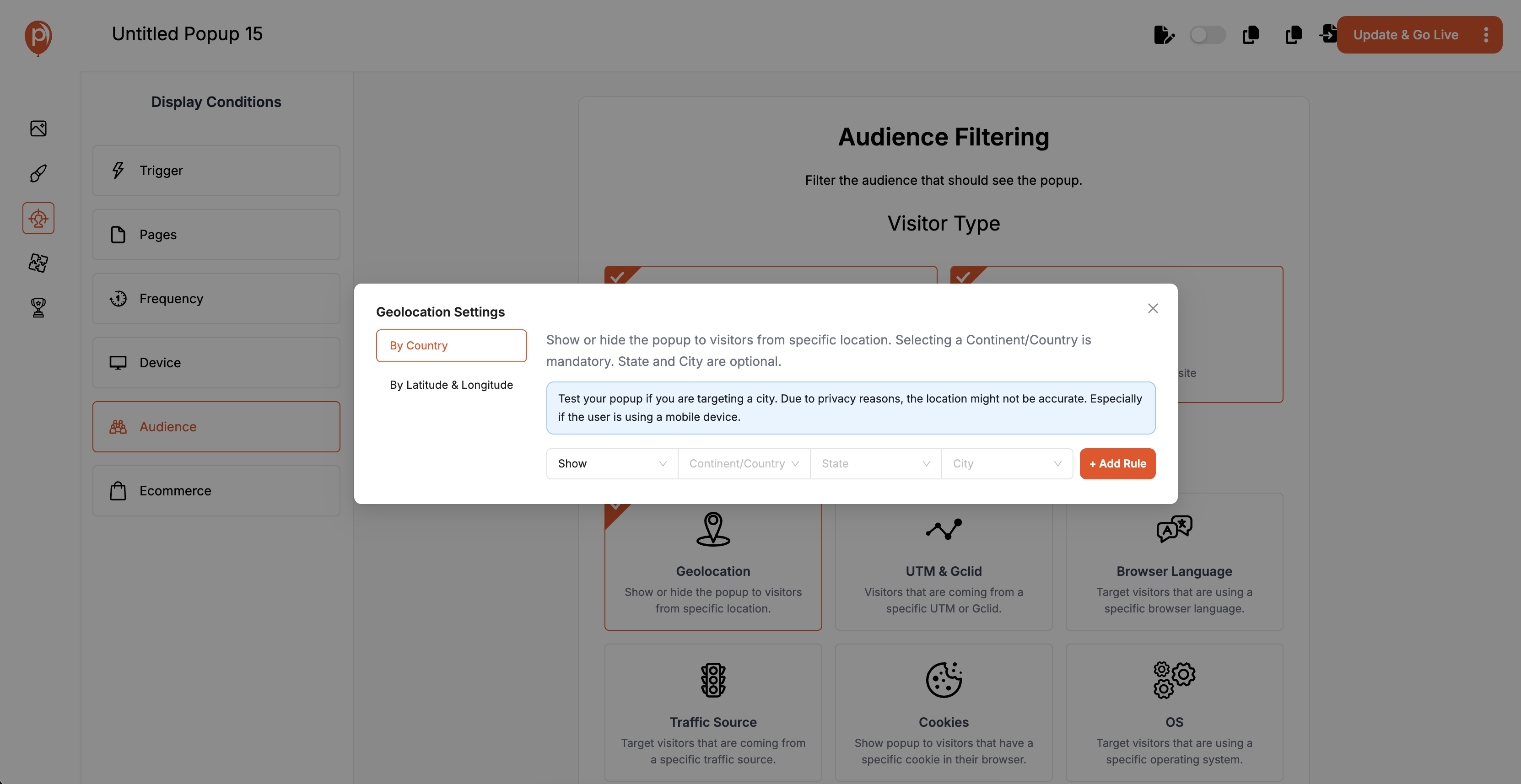 Geolocation Targeting