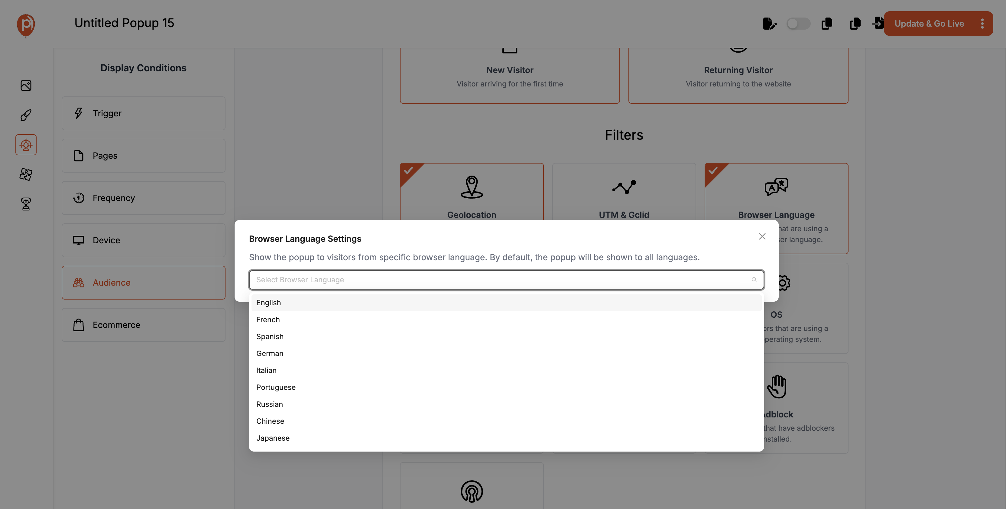 Language and Browser Targeting