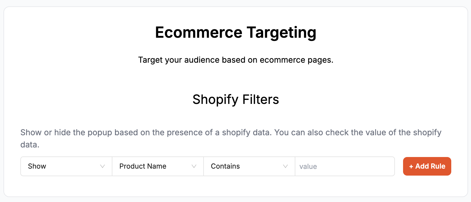 Shopify Targeting