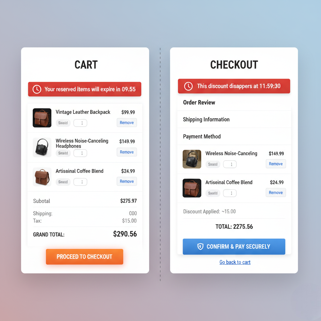 Cart and Checkout Pages
