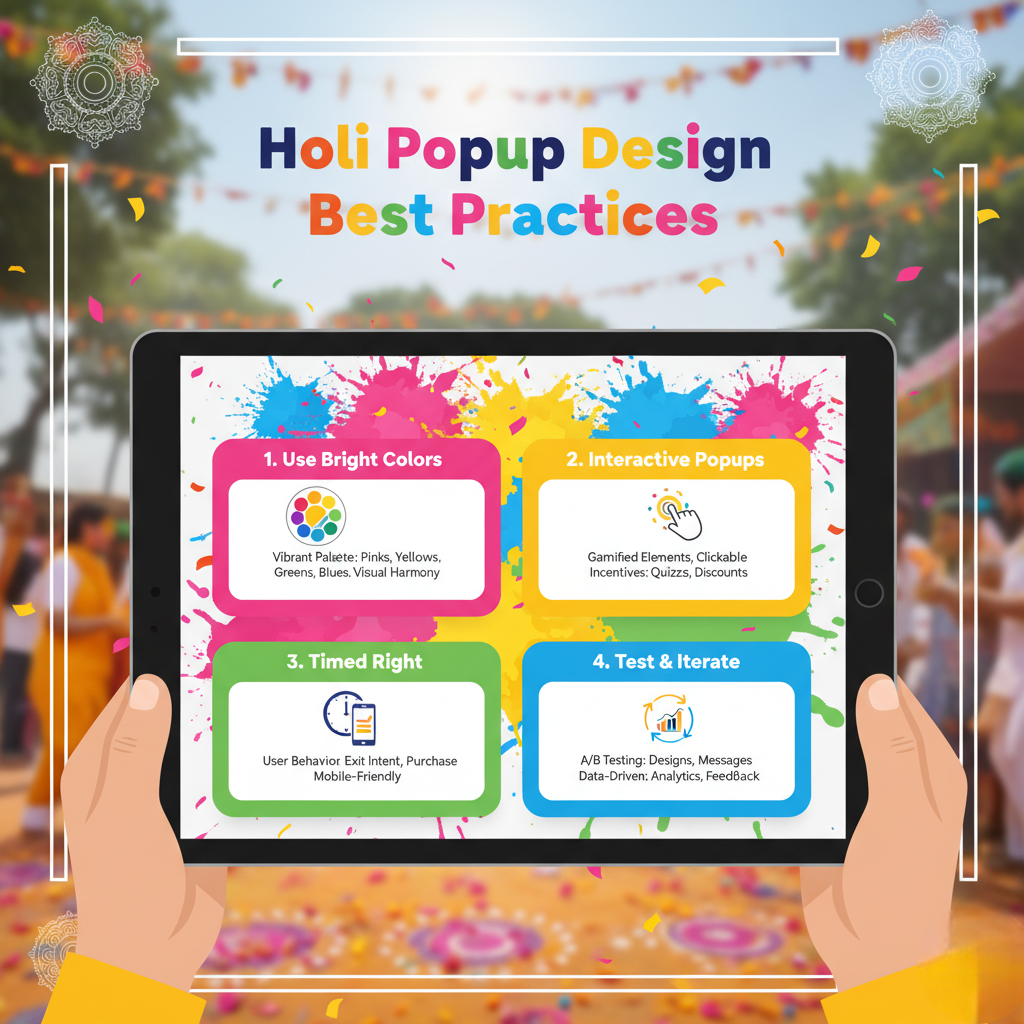 Best Practices for Holi Popup Designs