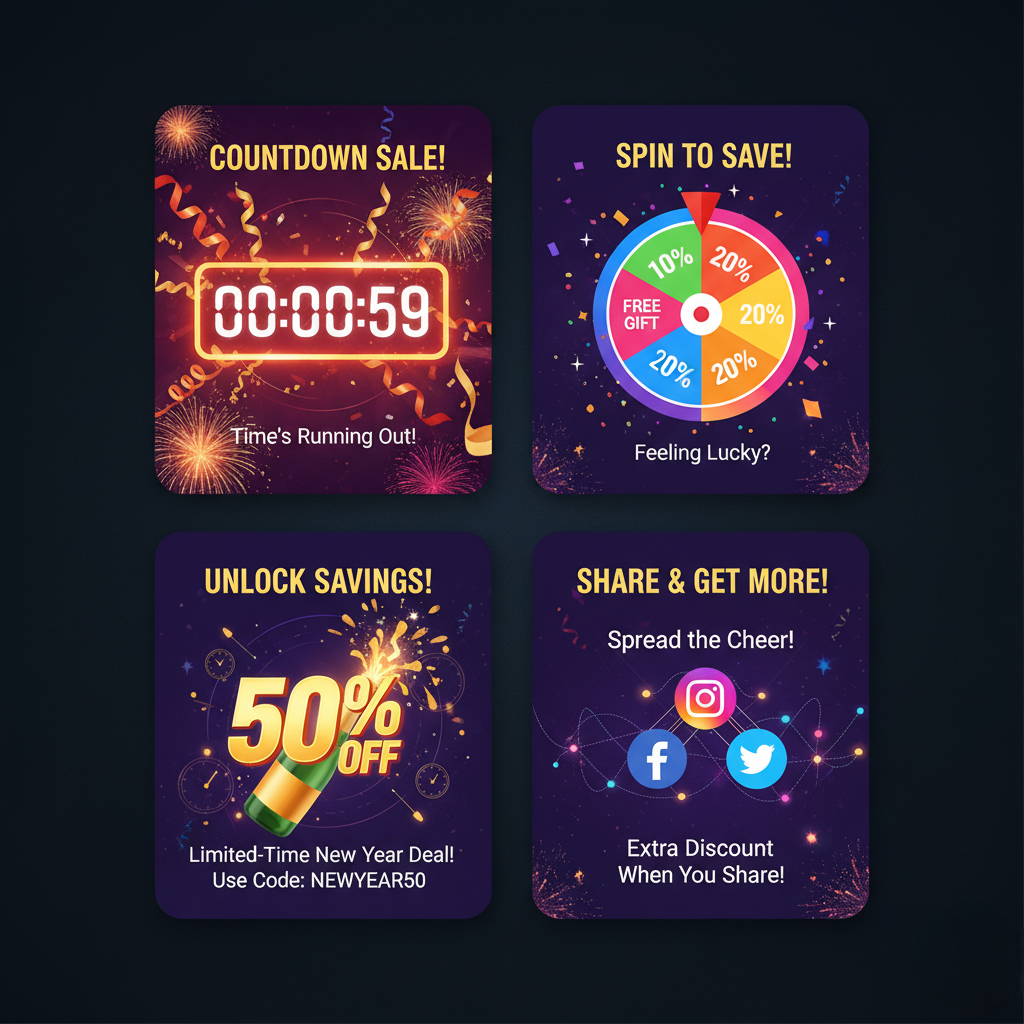 Creative Templates for New Year Popups