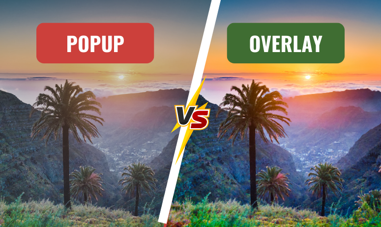 popup vs overlay