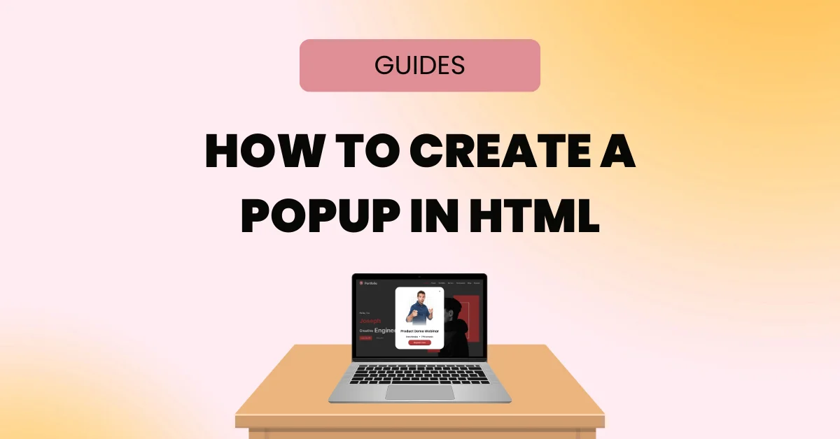 How to create a popup in HTML