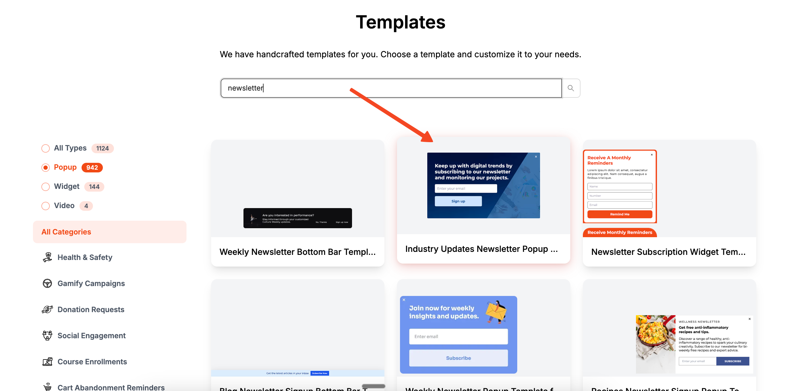 Choose from Template