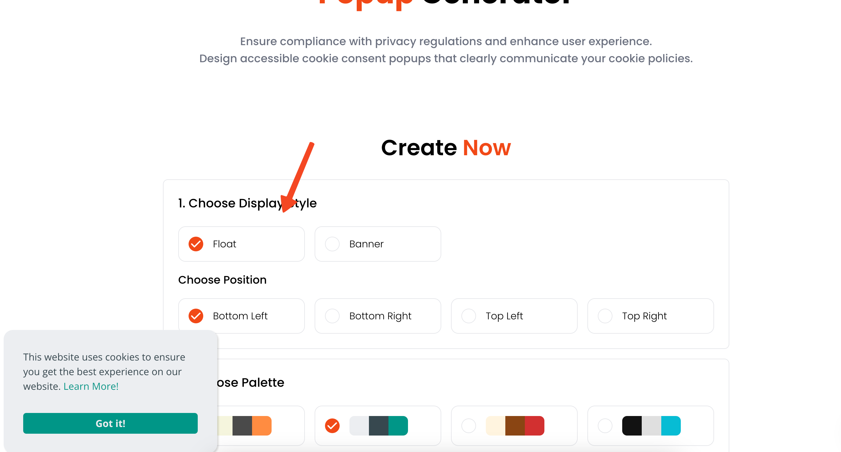 Cookie Consent Popup or Banner in Poper