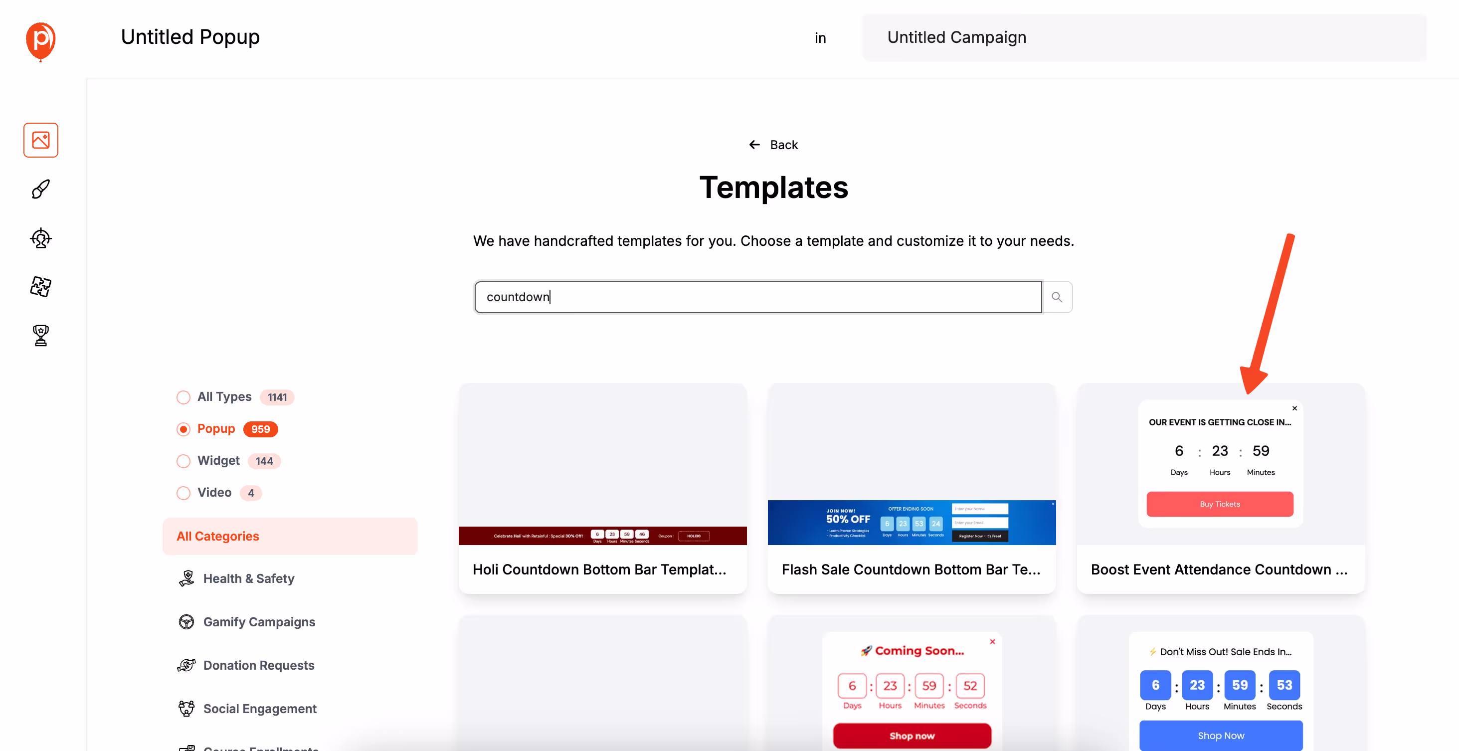Countdown Template in Poper