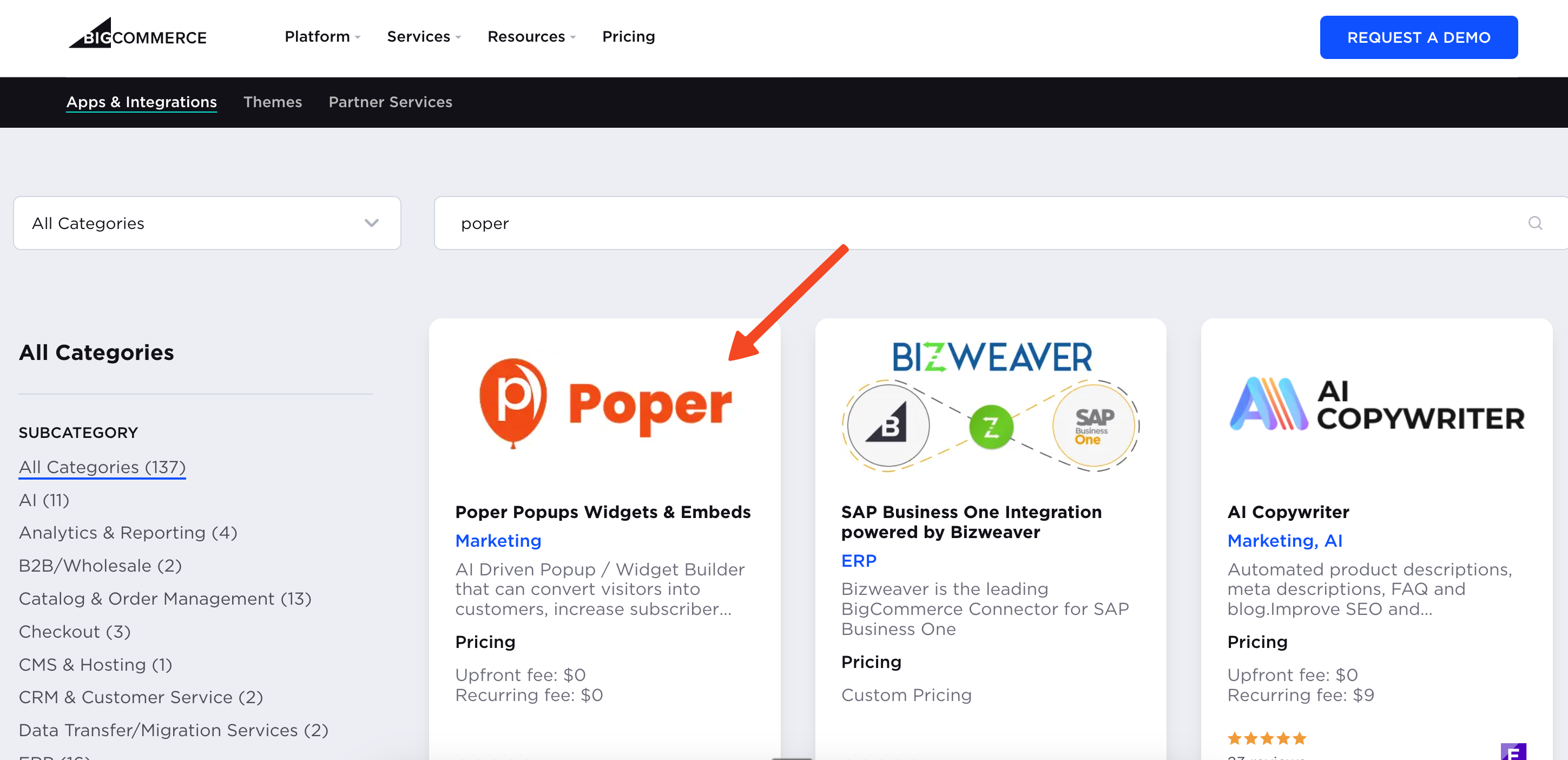 Install Poper in BigCommerce