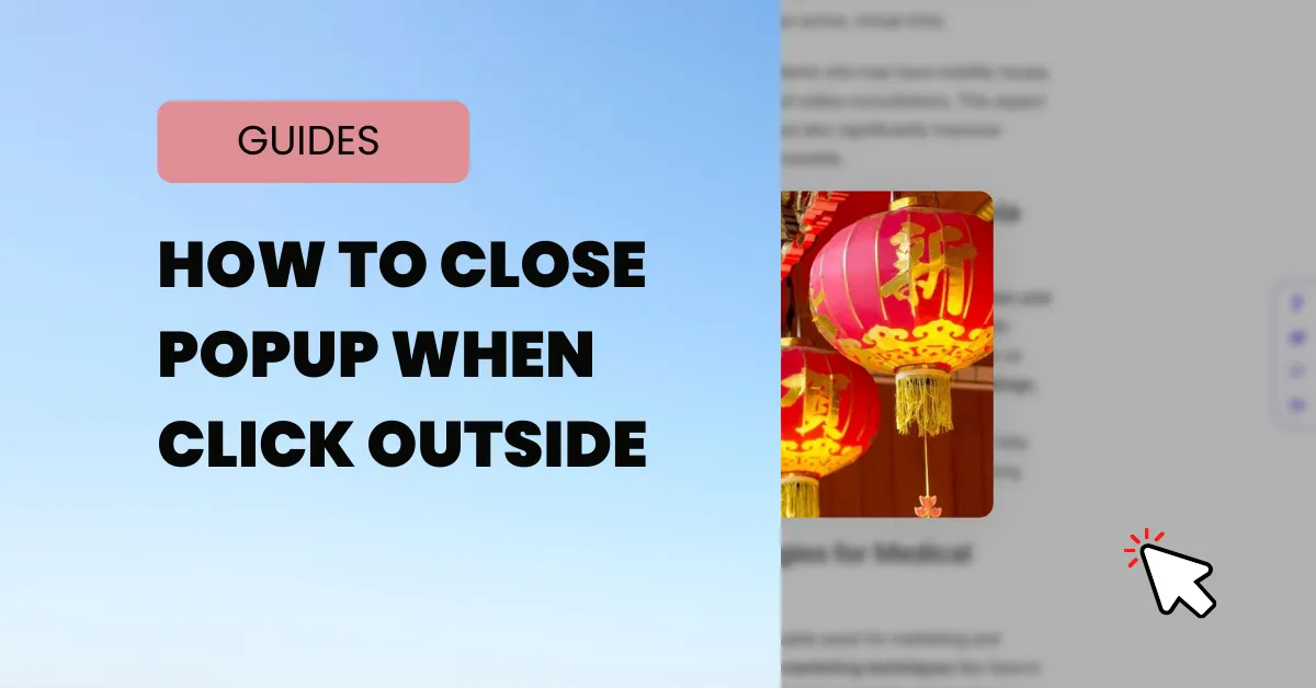 How To Close Popup When Click Outside