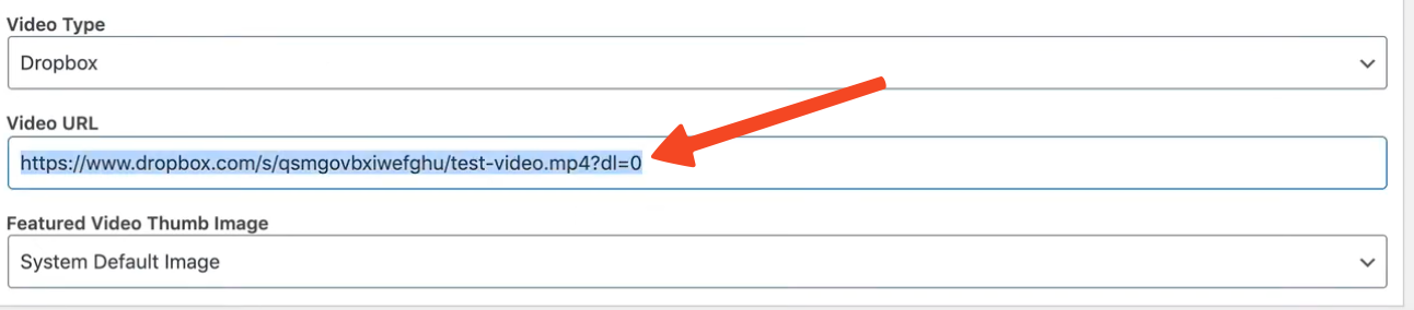 Change the Dropbox link