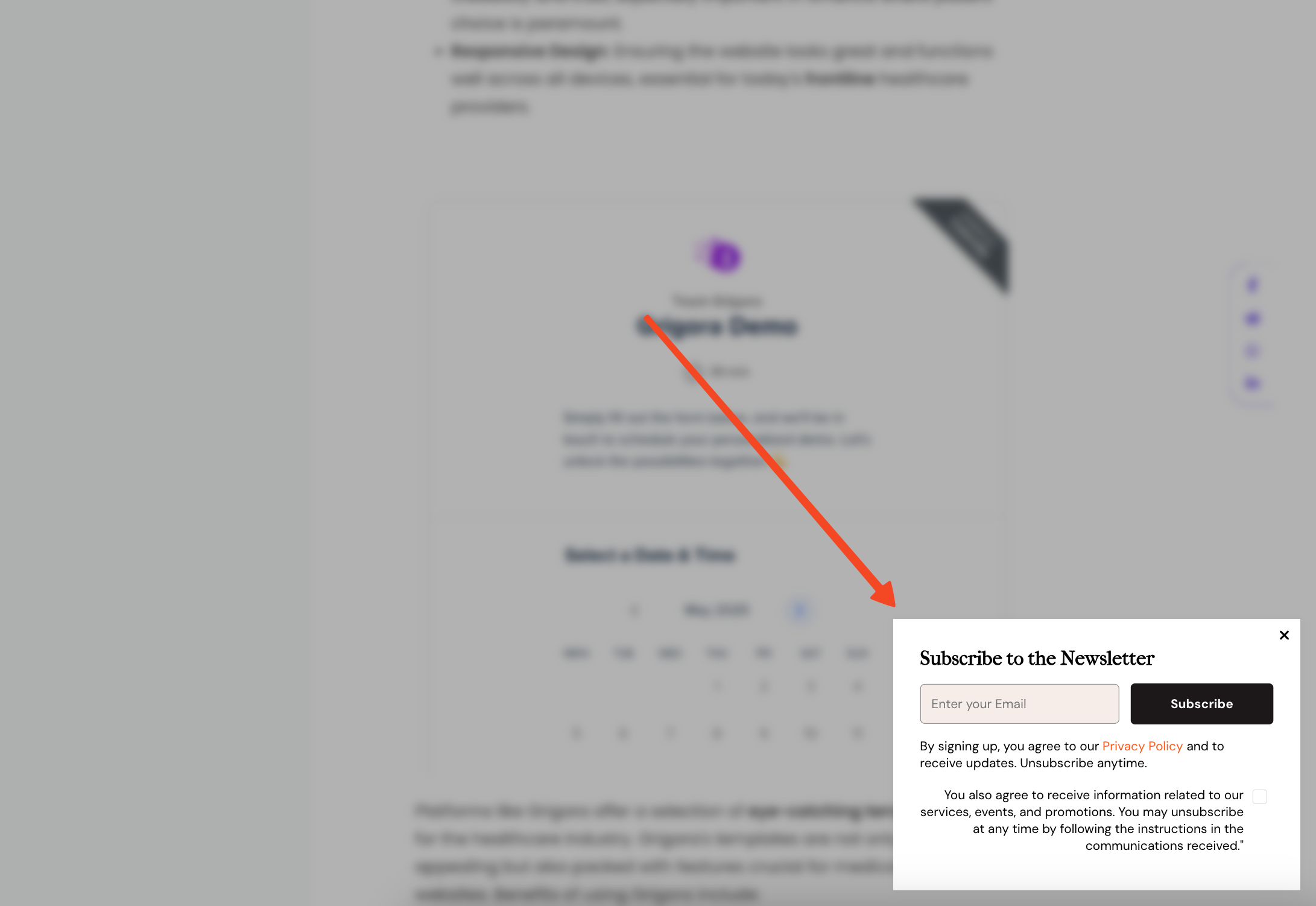 Preview your mailchimp popup