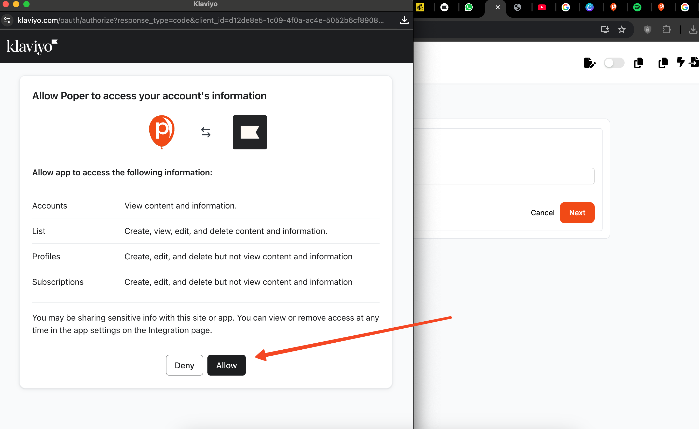 Login to Klaviyo