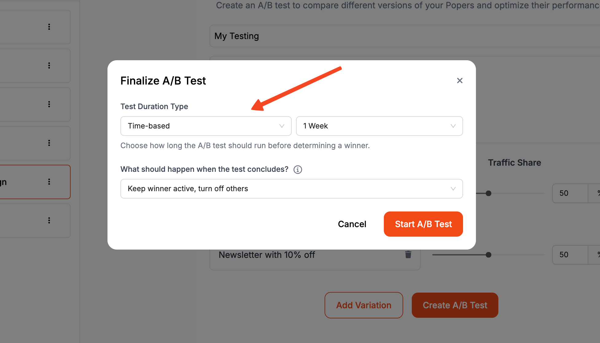 Define the Rules for Your Test