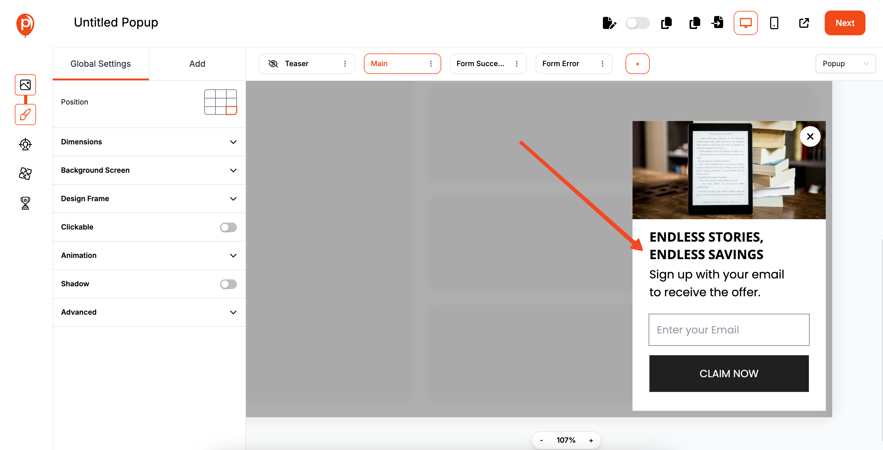 Klaviyo-Linked Popups
